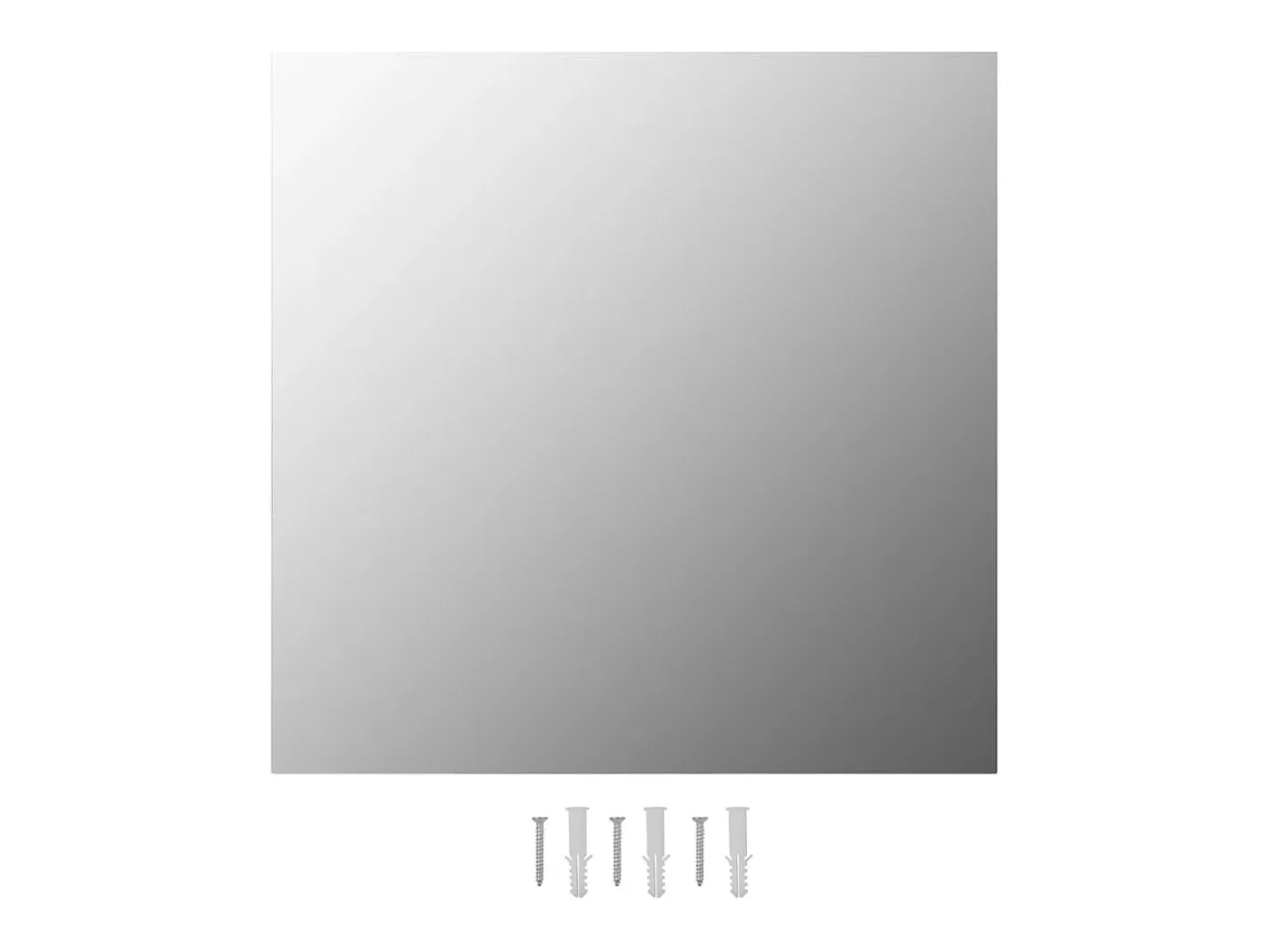 Espejo De Pared|Espejo-Espejos de pared cuadrados 2 unidades vidrio 60x60 cm ES352364 Plateado