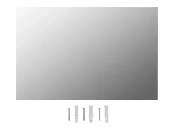 Espejos de pared rectangulares 2 unidades vidrio 60x40 cm ES525863 Plateado Online