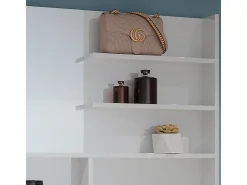 Vicco Espejo-Estante con espejo alto brillo 119.8x11x70 Blanco