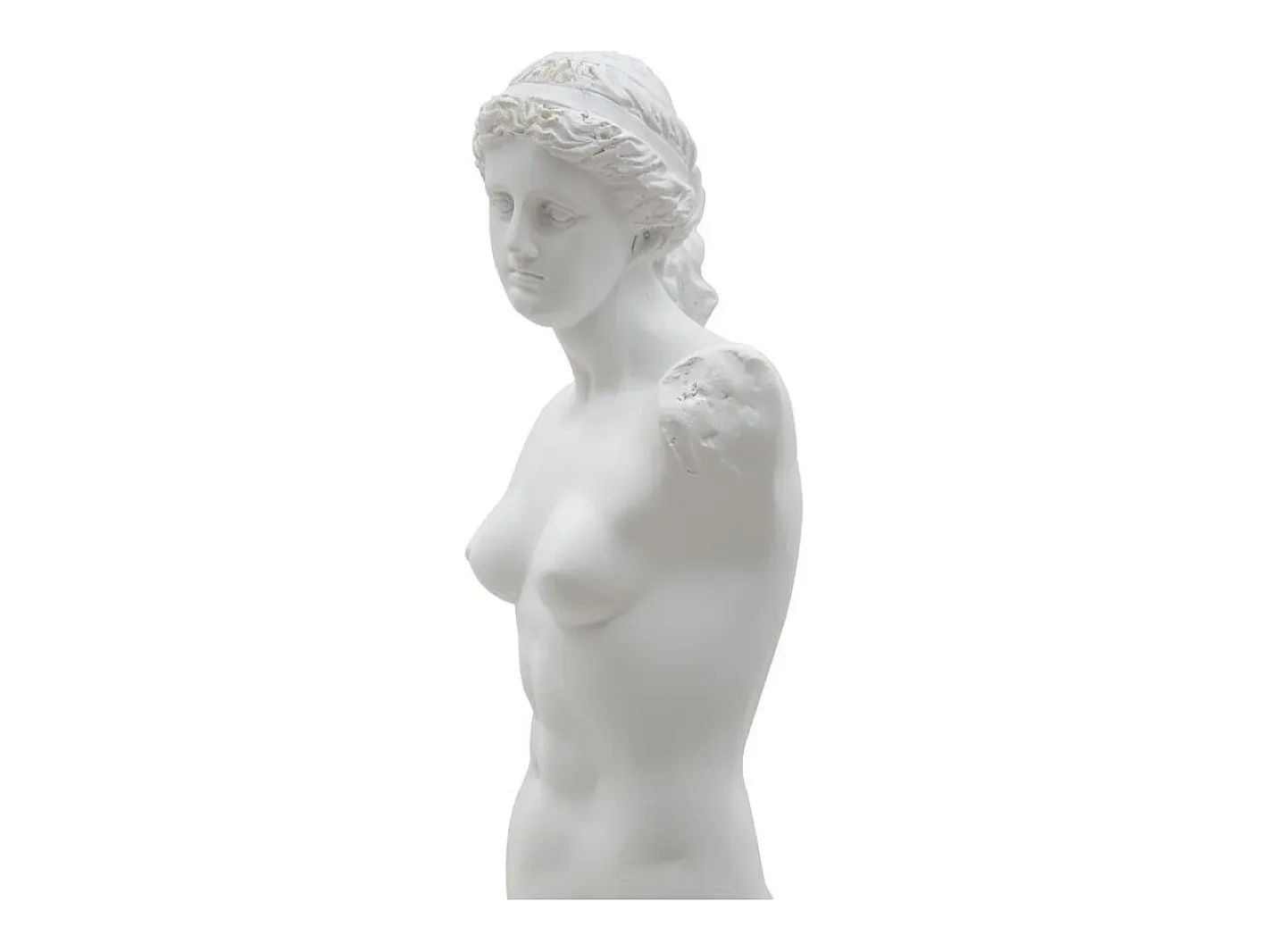Outlet Estatua clásica decorativa de mesa en polirresina blanca h49cm estilo griego Blanco