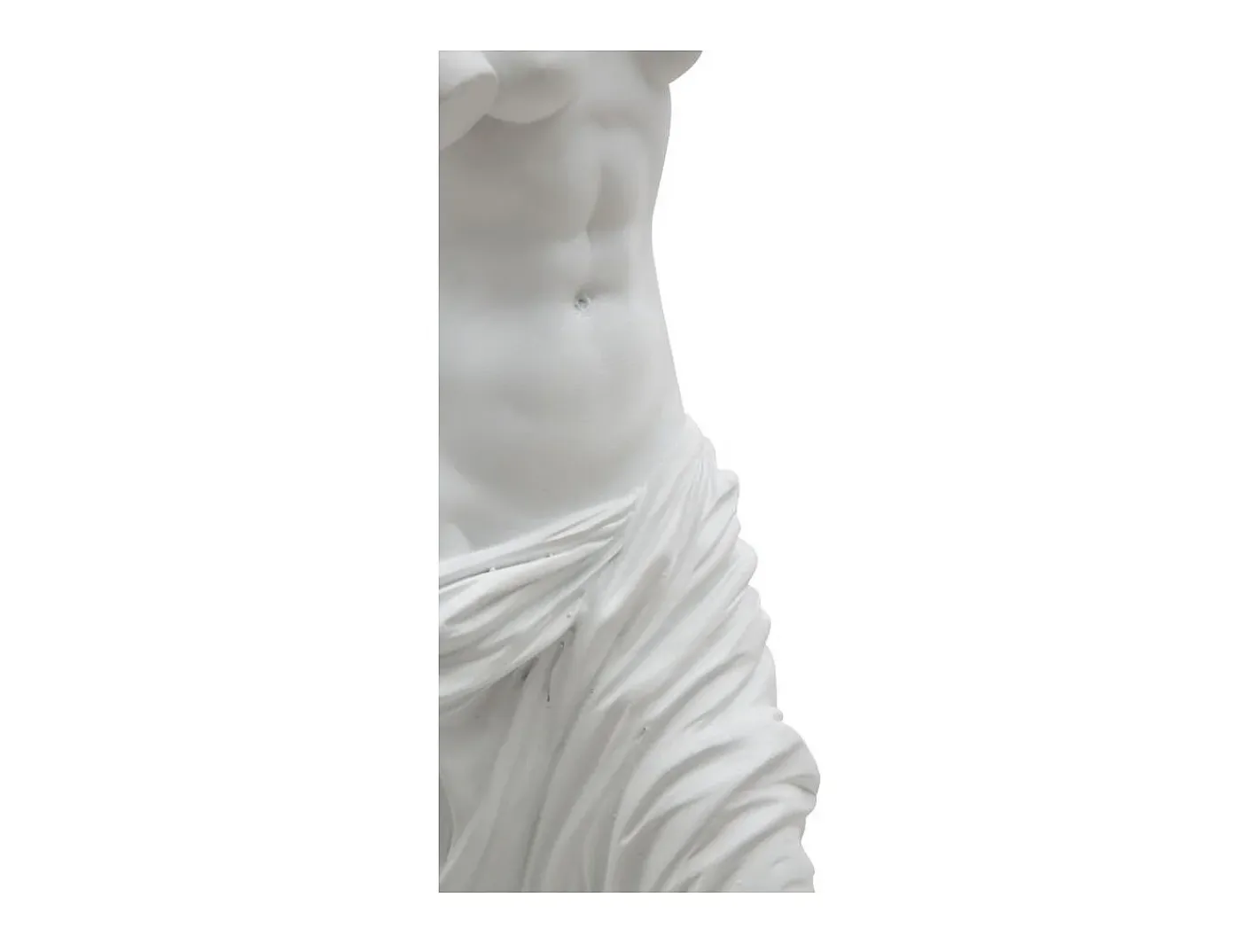 Outlet Estatua clásica decorativa de mesa en polirresina blanca h49cm estilo griego Blanco