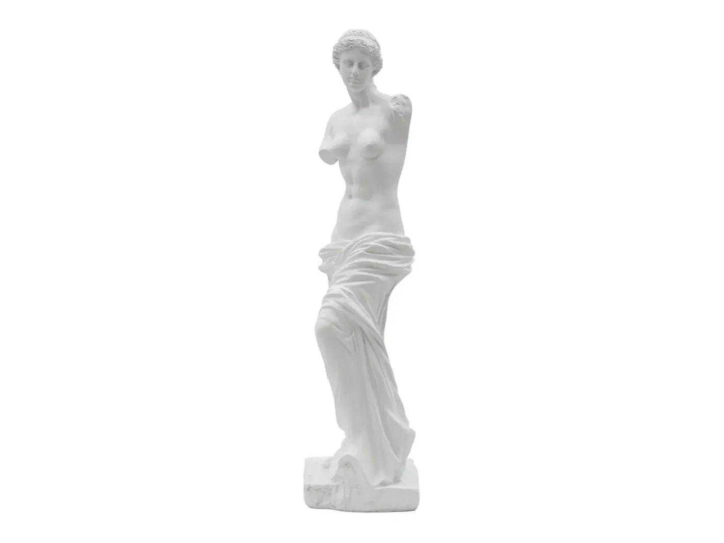 Outlet Estatua clásica decorativa de mesa en polirresina blanca h49cm estilo griego Blanco