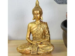 Best Zen Arôme Estatua de Buda de poliresina Sanci Dorado