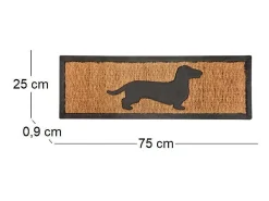 Best For Boots Felpudo-Estera de coco 75 x 25 cm Perro Marru00f3n