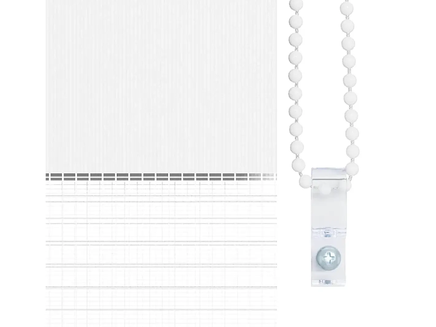 Estor cebra 40x150 cm ancho tejido 35,9 cm poliéster Blanco Sale