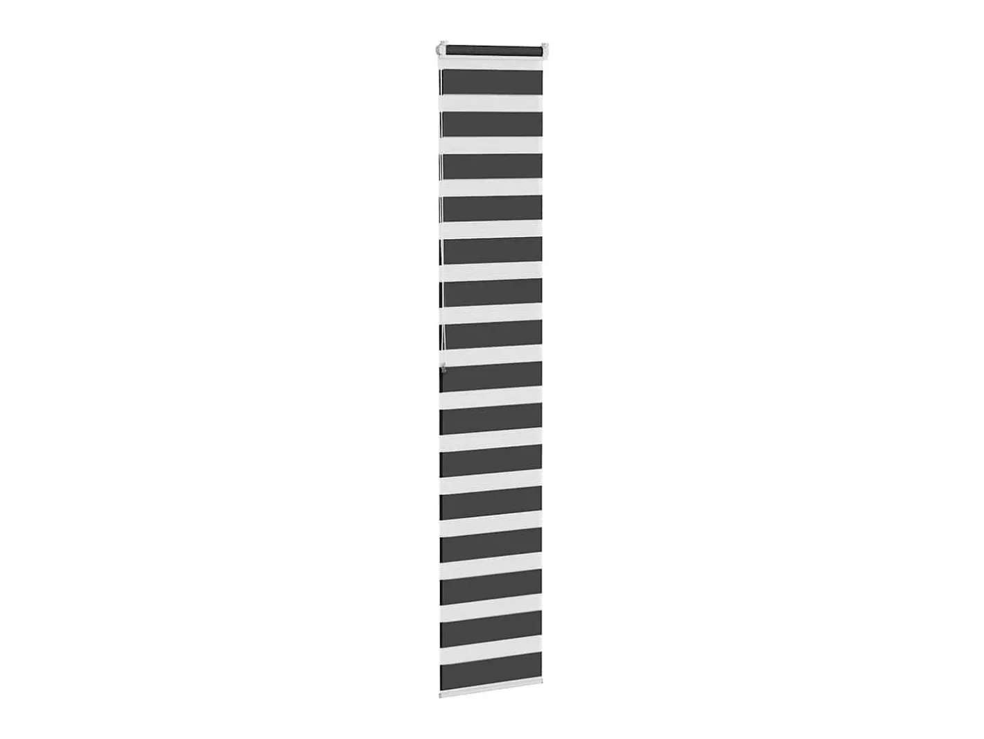 Estor cebra 40x200 cm ancho tela 35,9 cm poliéster Negro Clearance