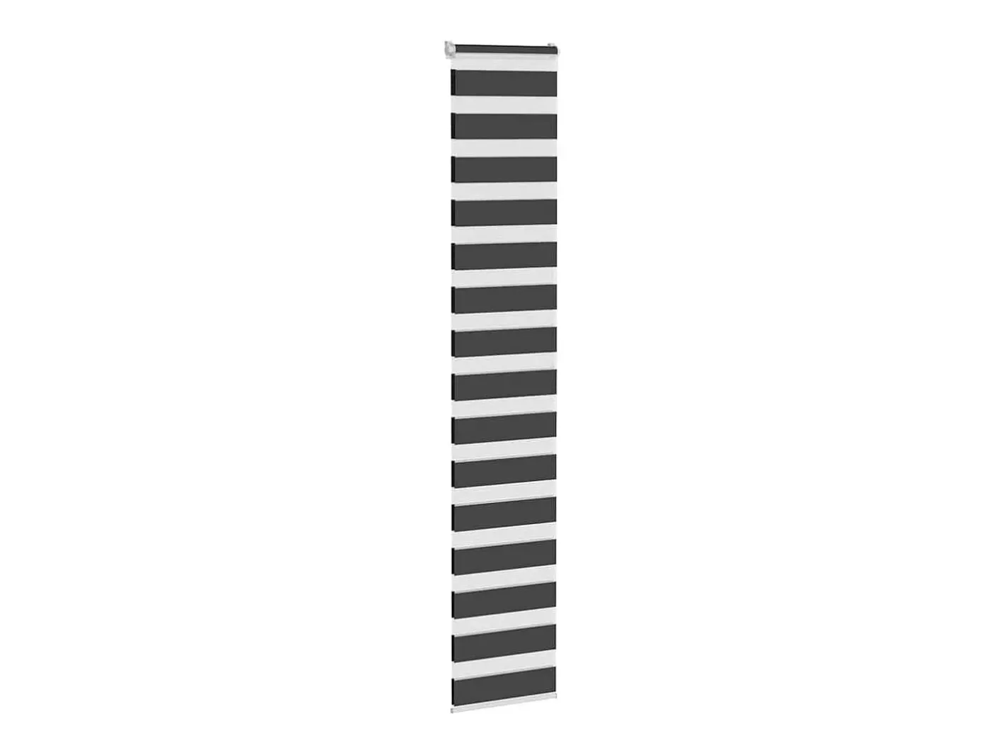 Estor cebra 40x200 cm ancho tela 35,9 cm poliéster Negro Clearance