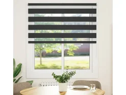 Ropa De Casa-Estor cebra 125x150 cm ancho tela 120,9 cm poliéster Negro