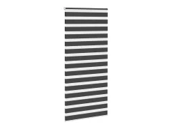 Outlet Estor cebra 105x200 cm ancho tejido 100,9 cm poliéster Negro