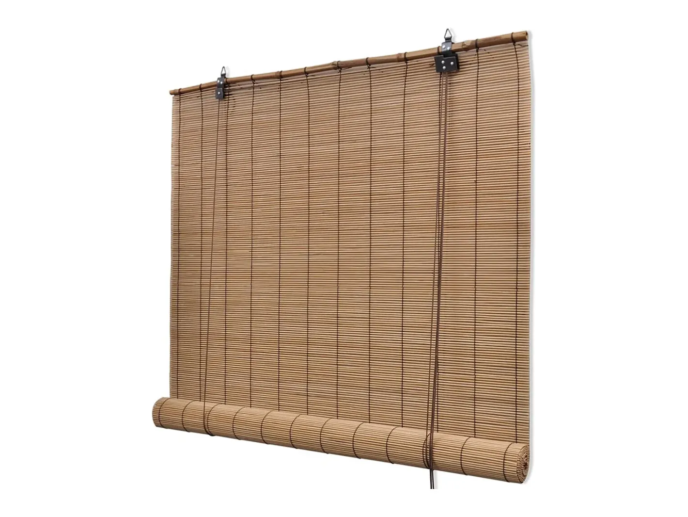 Discount Estor enrollable de bambú 100x220 cm Marrón Marru00f3n