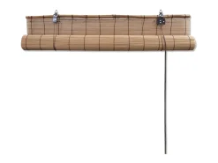 Discount Estor enrollable de bambú 100x220 cm Marrón Marru00f3n