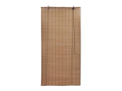 Ropa De Casa-Estor enrollable de bambú marrón 80x160 cm Marru00f3n