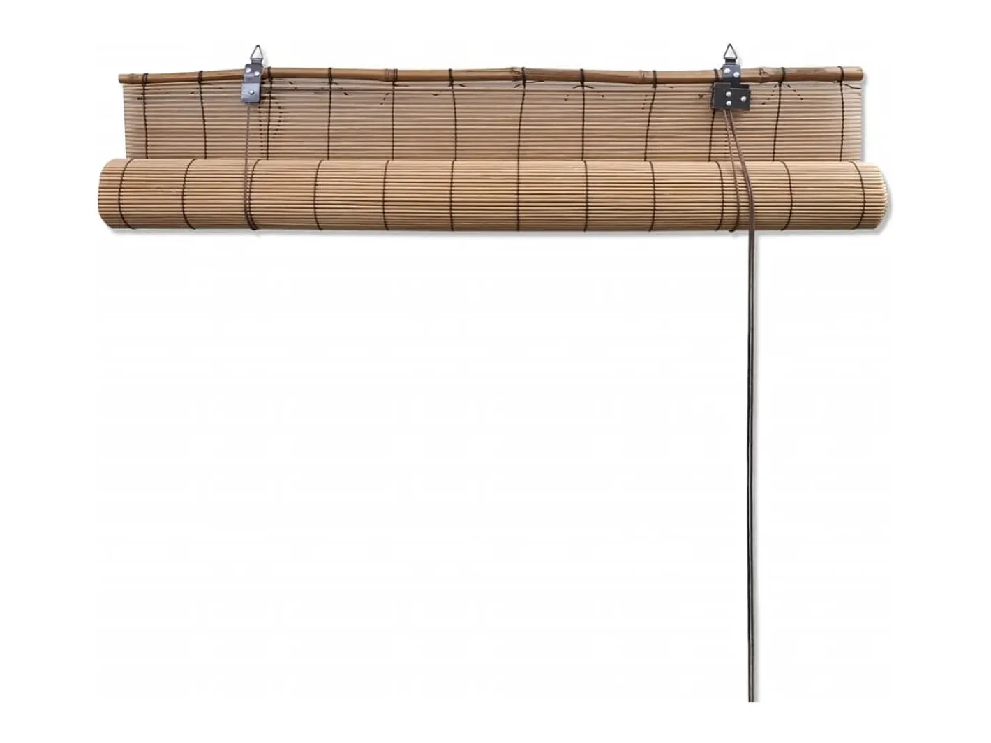 Ropa De Casa-Estor enrollable de bambú marrón 120x160 cm Marru00f3n