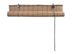 Ropa De Casa-Estor enrollable de bambú 150x160 cm Marrón Marru00f3n