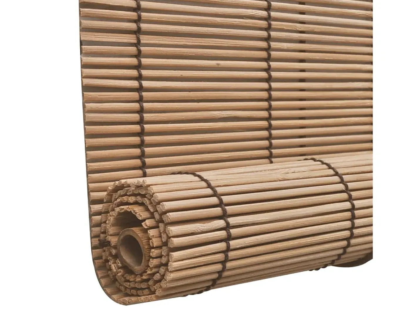 Ropa De Casa-Estor enrollable de bambú 150x160 cm Marrón Marru00f3n