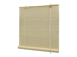 Hot Estor enrollable de bambú 150x160 cm Natural Marru00f3n