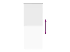New Estor enrollable de ducha con casete de tela ancho 96 cm Blanco