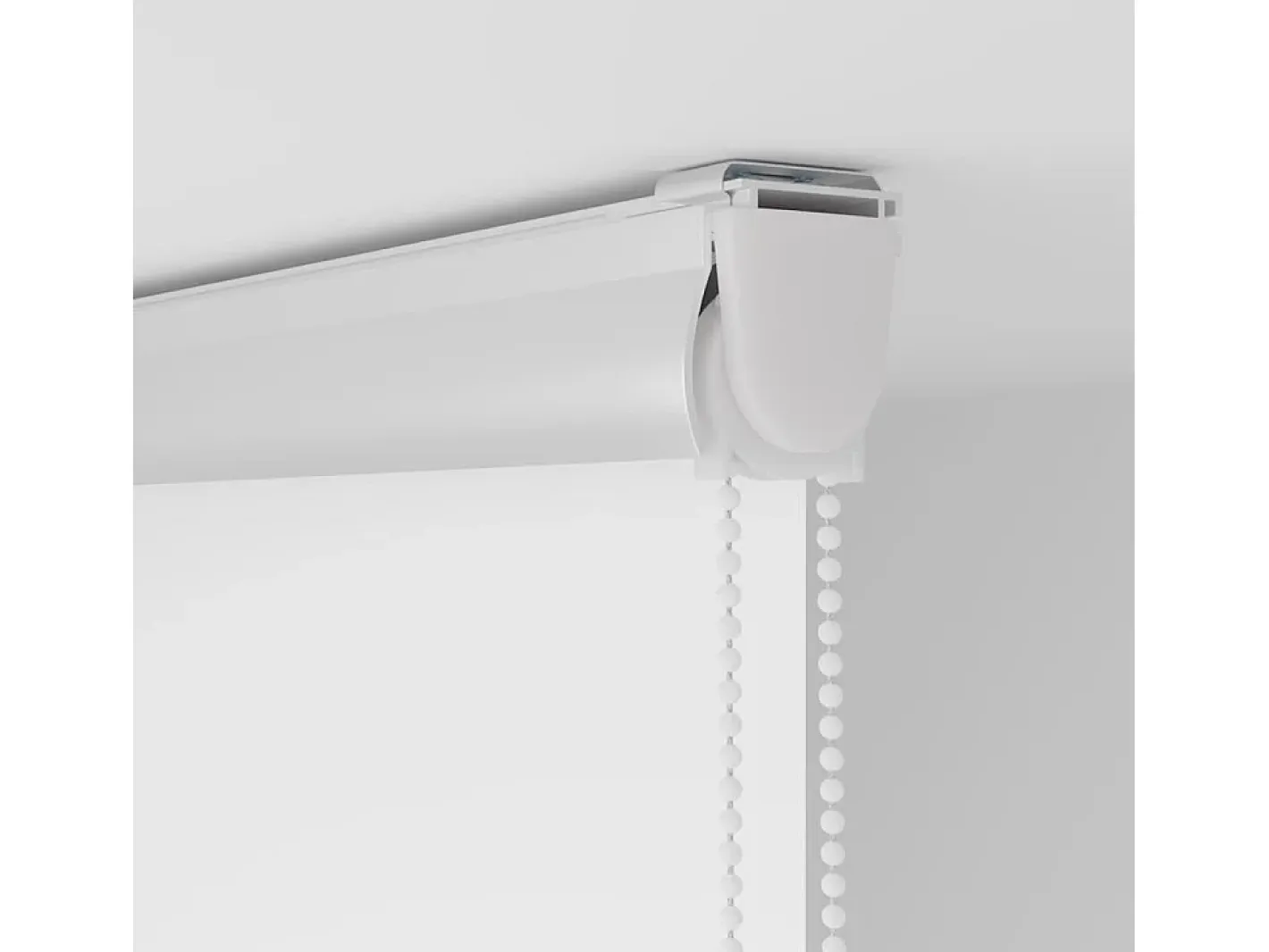 Estor enrollable de ducha con casete de tela ancho 136 cm Blanco