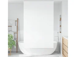 Estor enrollable de ducha con casete de tela ancho 136 cm Blanco