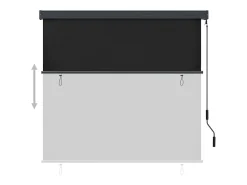 Ropa De Casa-Estor enrollable de exterior 160x250 cm Antracita Gris