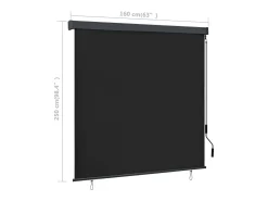 Ropa De Casa-Estor enrollable de exterior 160x250 cm Antracita Gris