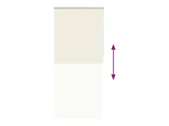 Estor enrollable opaco 120 x 230 cm color crema Blanco Hot