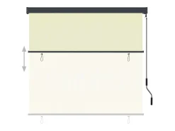 Ropa De Casa-Estor exterior enrollable 160x250 cm Crema