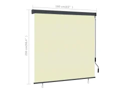 Ropa De Casa-Estor exterior enrollable 160x250 cm Crema