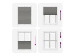 Estor plisado antracita 110x100 cm ancho tela 109,4 cm Gris Online