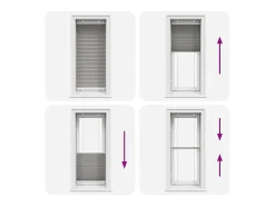 Ropa De Casa-Estor plisado antracita 55x100 cm ancho tela 54,4 cm Gris