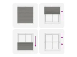 Estor plisado antracita 115x150 cm ancho tela 114,4 cm Gris Discount