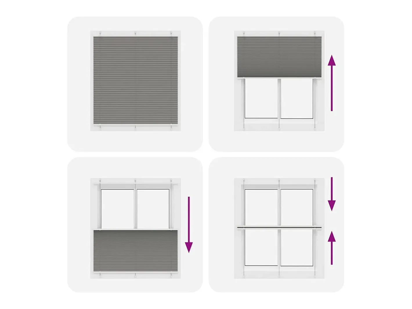 Estor plisado antracita 115x150 cm ancho tela 114,4 cm Gris Discount