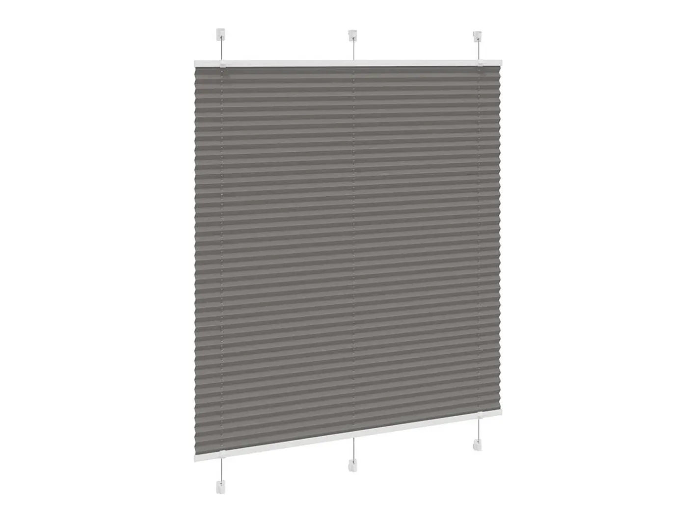 Estor plisado antracita 115x150 cm ancho tela 114,4 cm Gris Discount