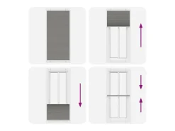 Ropa De Casa-Estor plisado antracita 95x200 cm ancho tela 94,4 cm Gris