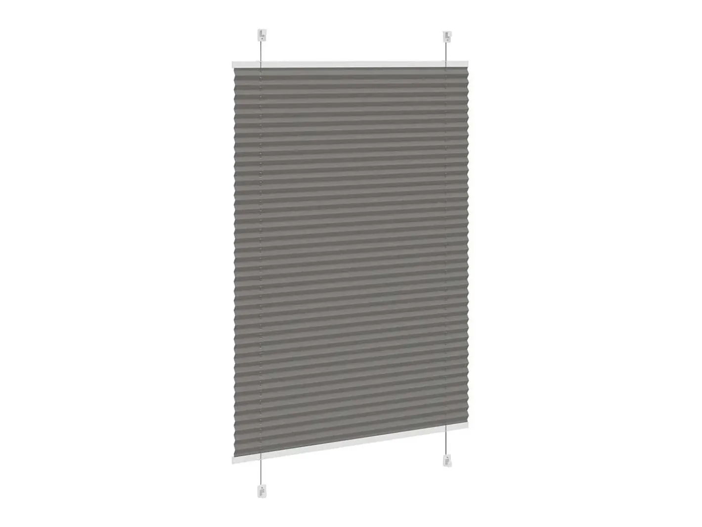 Estor plisado antracita 90x150 cm ancho tela 89,4 cm Gris Sale