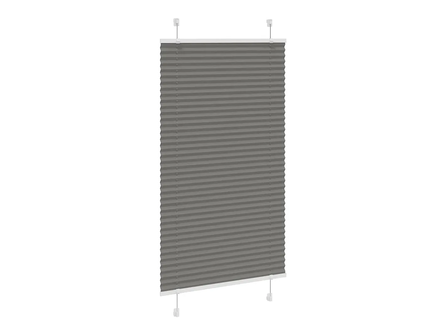 Best Estor plisado antracita 75x100 cm ancho tela 74,4 cm Gris