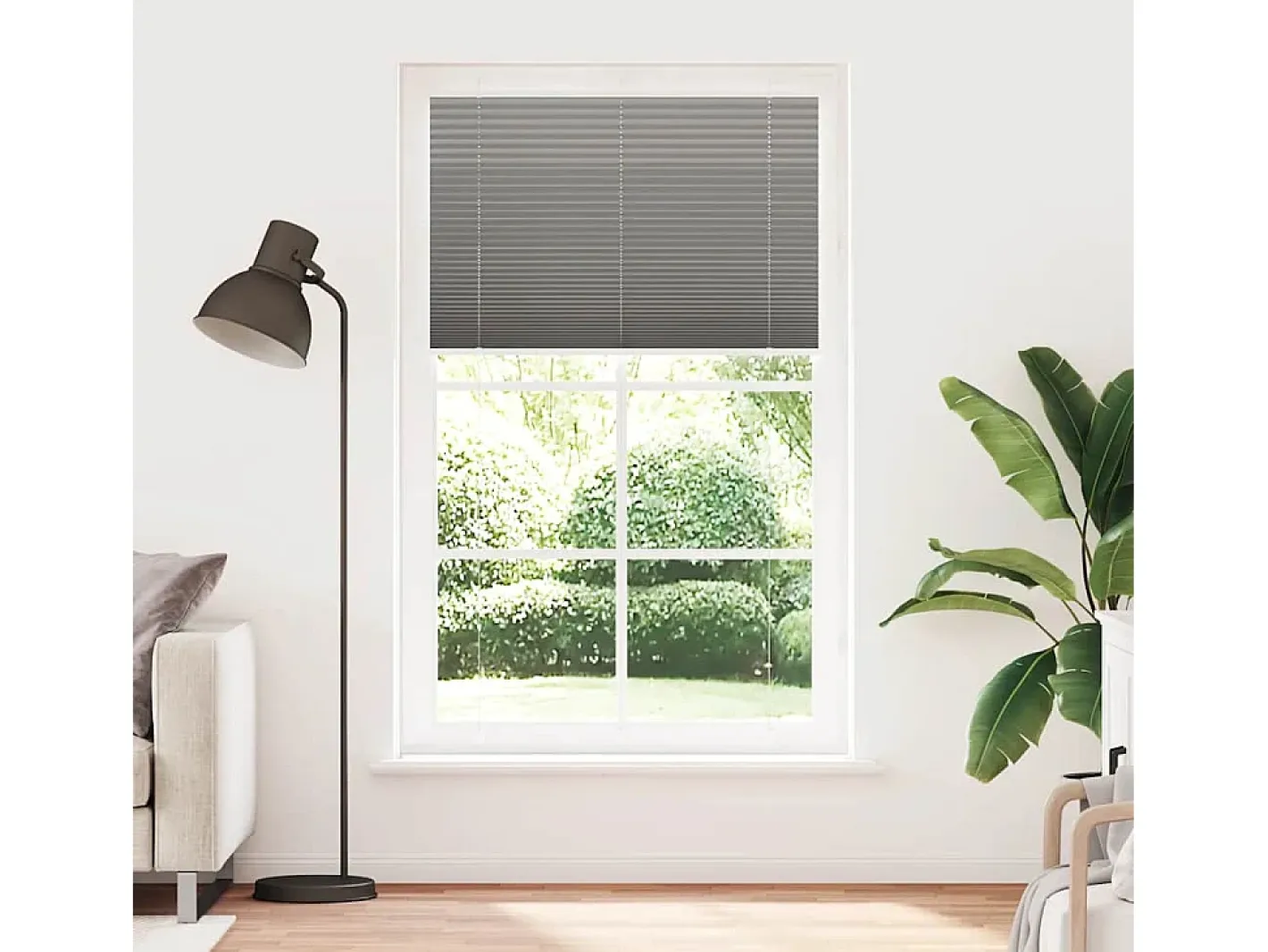 Estor plisado antracita 115x200 cm ancho tela 114,4 cm Gris Discount