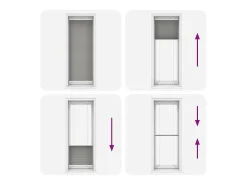 Clearance Estor plisado antracita 80x200 cm ancho tela 79,4 cm Gris