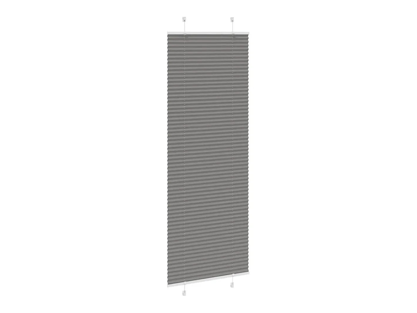 Clearance Estor plisado antracita 80x200 cm ancho tela 79,4 cm Gris
