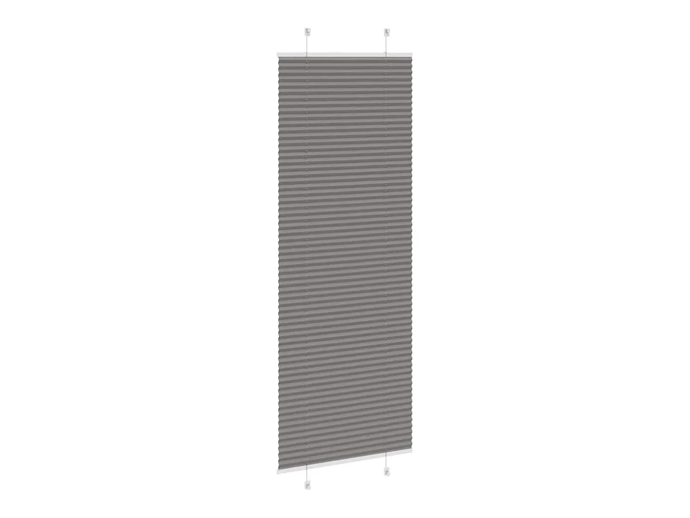 Clearance Estor plisado antracita 80x200 cm ancho tela 79,4 cm Gris