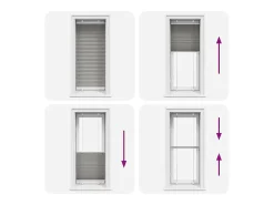 Ropa De Casa-Estor plisado antracita 65x100 cm ancho tela 64,4 cm Gris