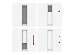 Estor plisado antracita 40x200 cm ancho tela 39,4 cm Gris Discount