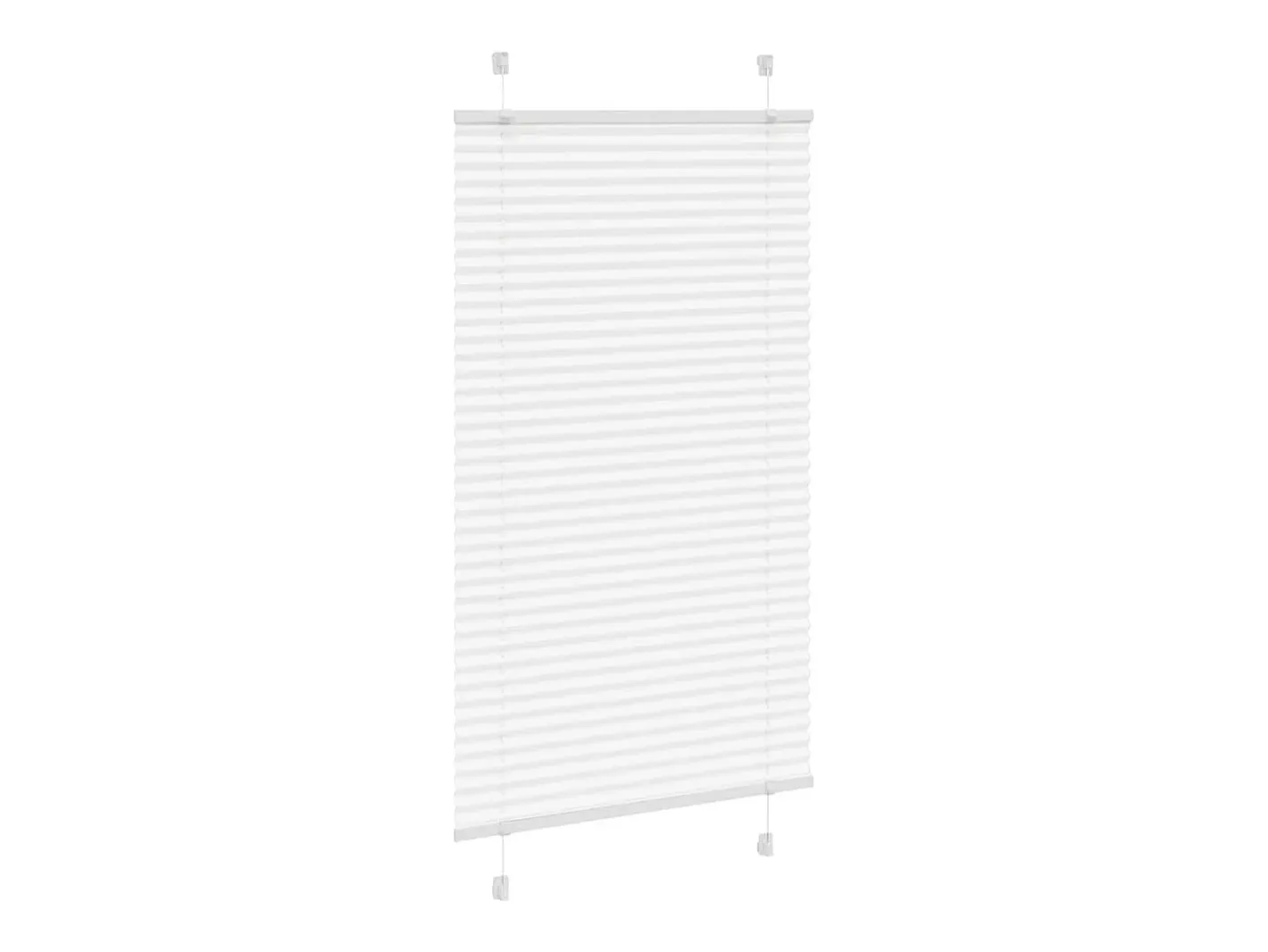 Estor plisado 75x150 cm ancho tela 74,4 cm poliéster Blanco Hot