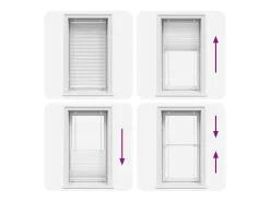 Estor plisado 75x150 cm ancho tela 74,4 cm poliéster Blanco Hot
