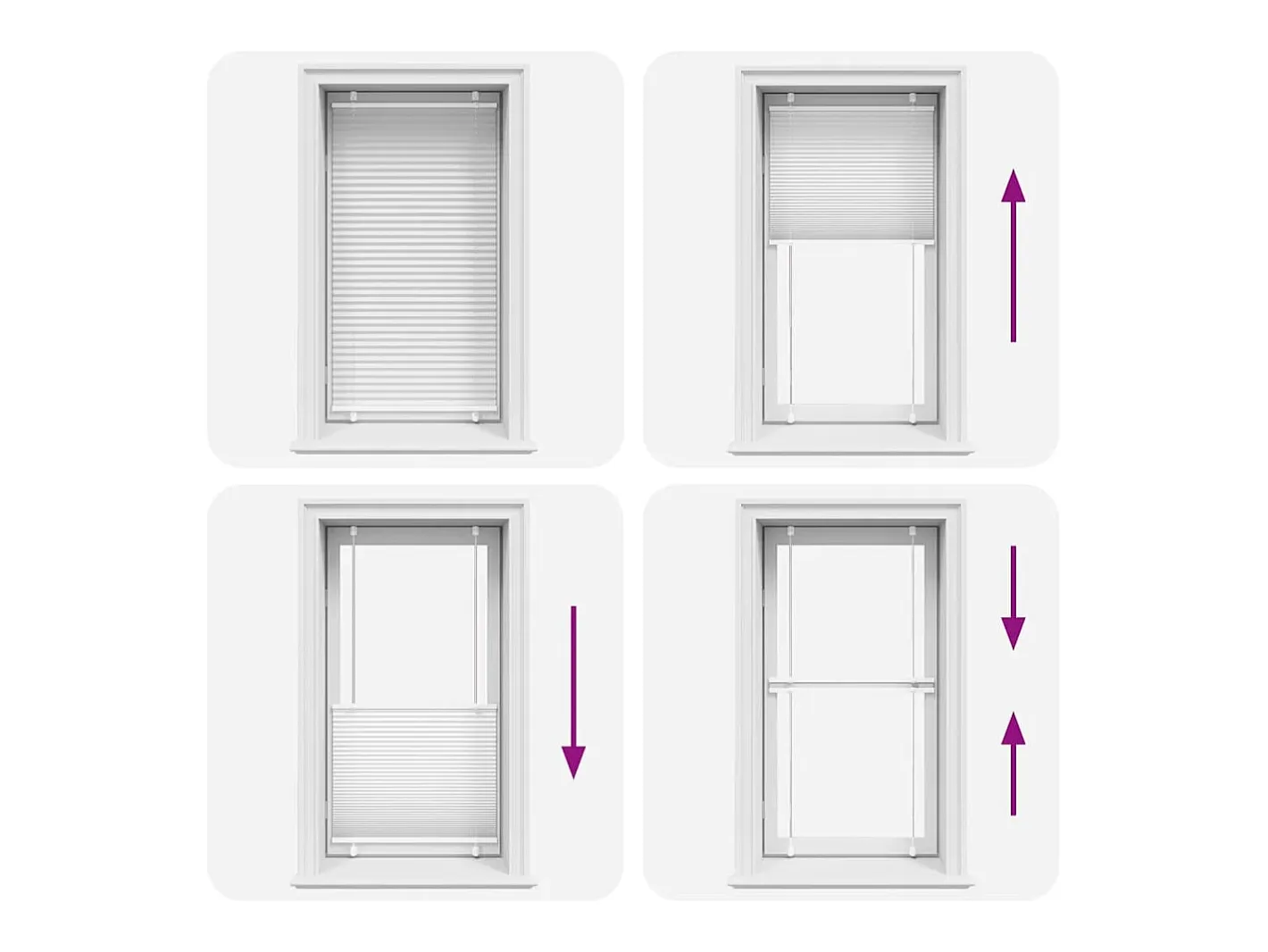 Estor plisado 75x150 cm ancho tela 74,4 cm poliéster Blanco Hot