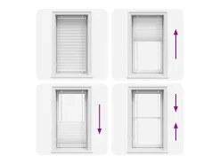 Estor plisado 80x100 cm ancho tela 79,4 cm poliéster Blanco New