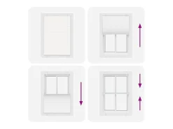 Estor plisado 90x100 cm ancho tela 89,4 cm poliéster Blanco Best