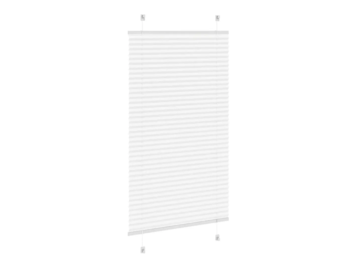 Discount Estor plisado 70x150 cm ancho tela 69,4 cm poliéster Blanco