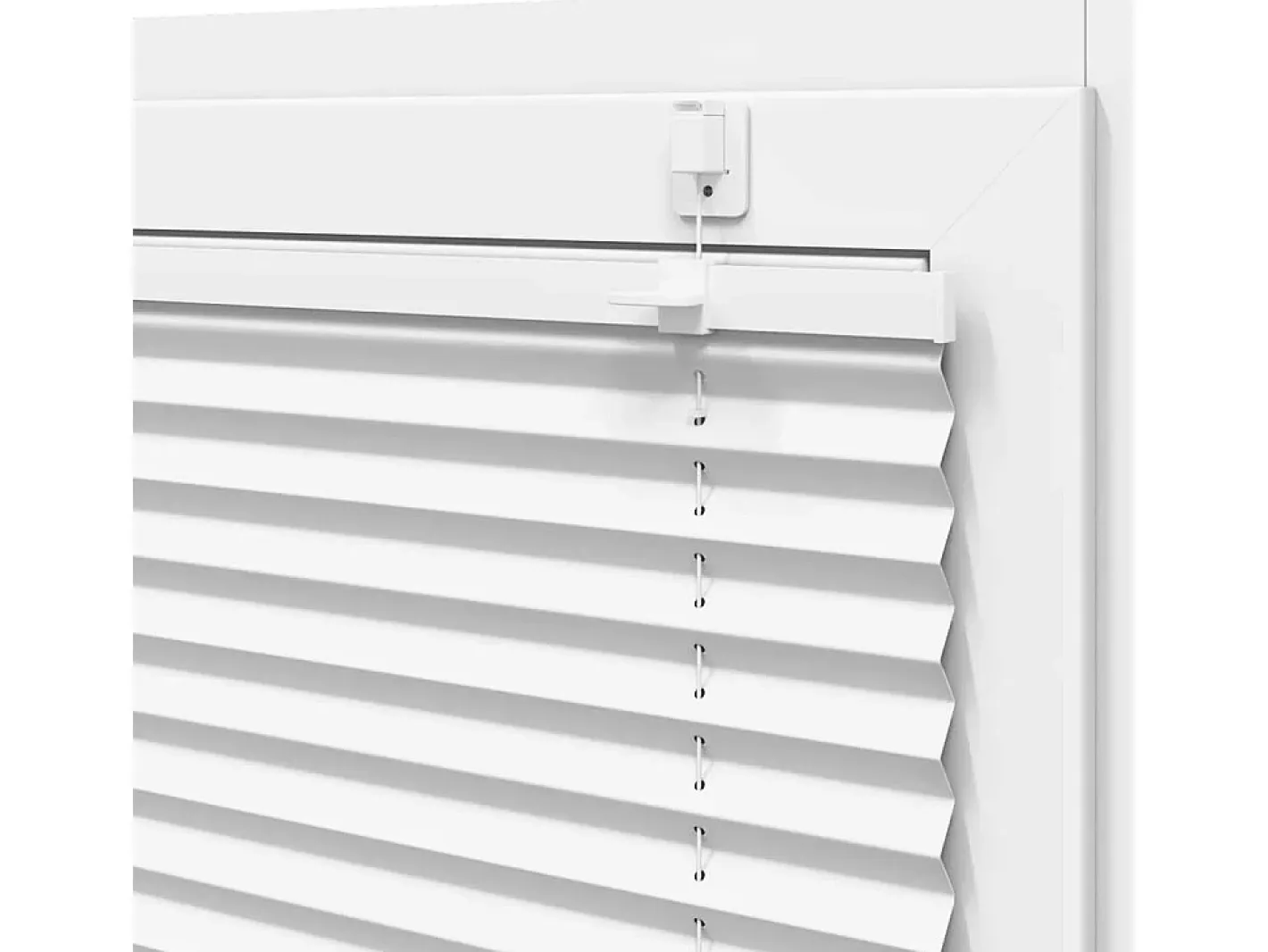 Discount Estor plisado 70x150 cm ancho tela 69,4 cm poliéster Blanco