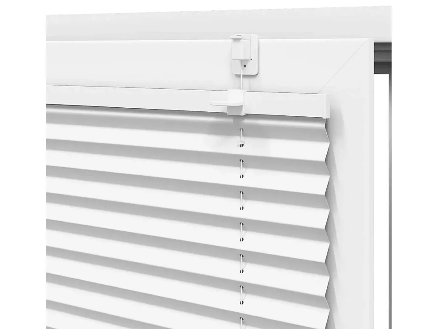 Discount Estor plisado 70x150 cm ancho tela 69,4 cm poliéster Blanco